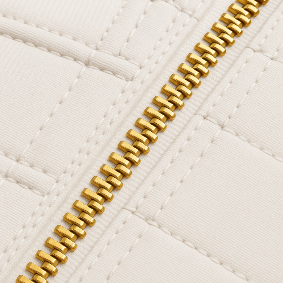 Gold zipper